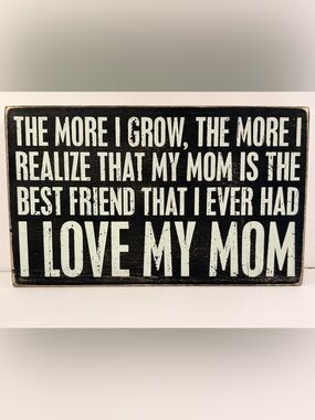 Francesca's Collections Black and White Mom Quote Wall Sign